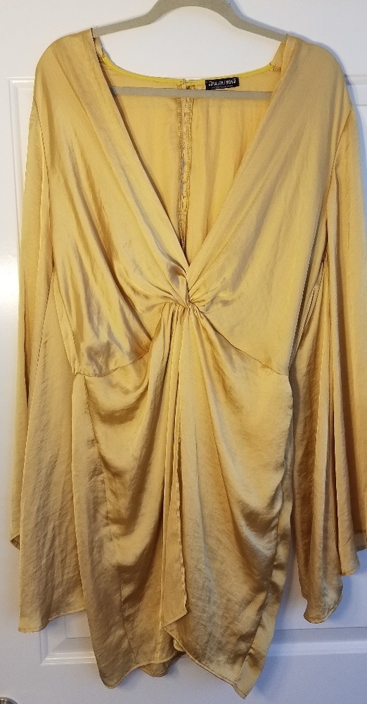 Gold mini dress